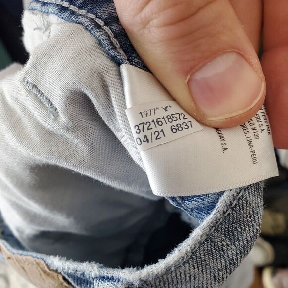 American Eagle Highest Rise Mom Shorts Crossover Plaid Mixed Media Womens 0 - Picture 11 of 11